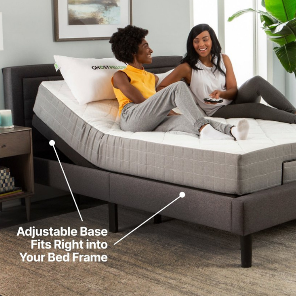 GhostBed Adjustable Base & Bed Frame with Zero Gravity GhostBed