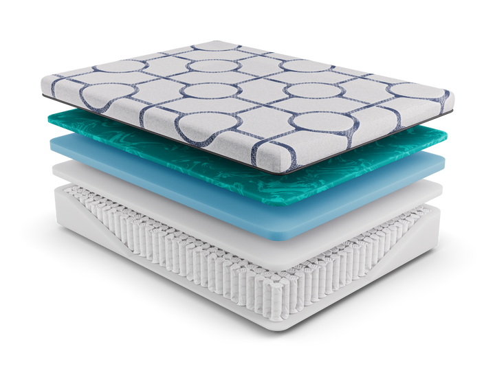 Diamon Mattress Aquamarine 14" Hybrid Plush Smooth Top Mattress