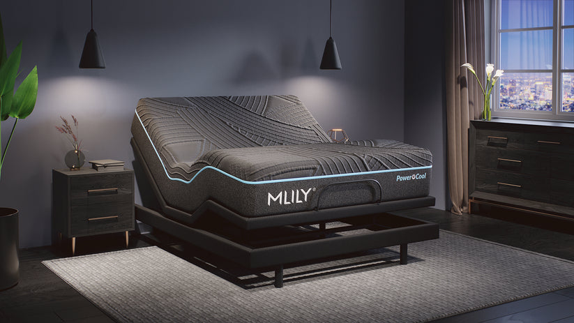 MLILY PowerCool 3-Piece 11.5" Hybrid Firm and Adjustable Base Sleep System