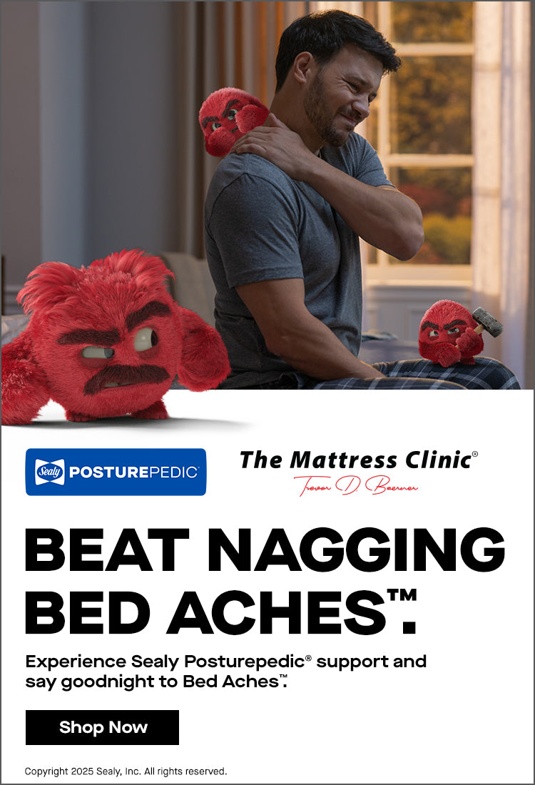 Sealy Posturepedic mattresses available at The Mattress Clinic.