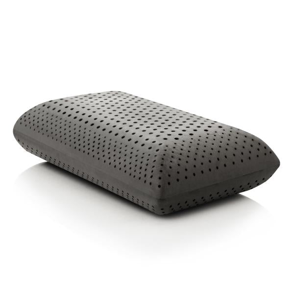 Queen Malouf Zoned Dough and Bamboo Charcoal, Mid Loft, Plush Pillow